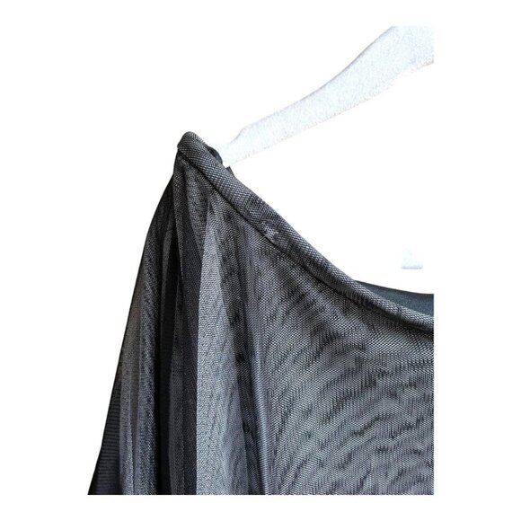 Alexia Admor Size 6 Black Gray A-line Midi Length Tulle Layered Skirt - Picture 3 of 7